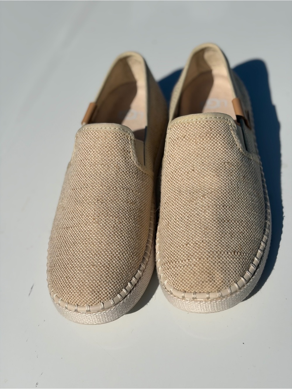 UGG Women's Slip-On Canvas Loafers in Beige